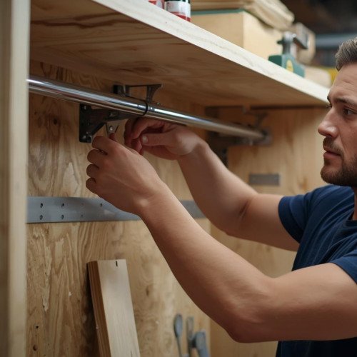 Cupboard hanger rod and shelf insulation