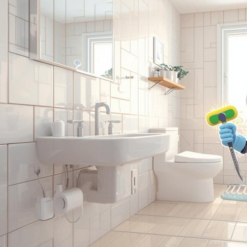 Intense bathroom cleaning ( two bathrooms )