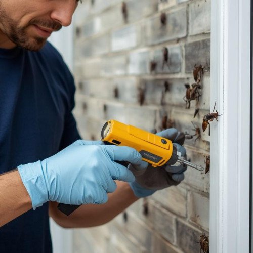 Cockroach pest control includes utensil removal ( 5 bathroom , 1 kitchen)