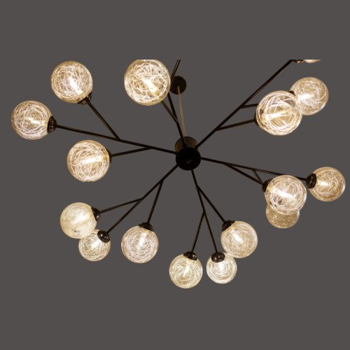 Hanging light installation ( more than 10 bulbs )