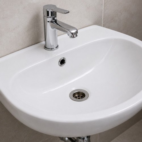 Wash basin installation .