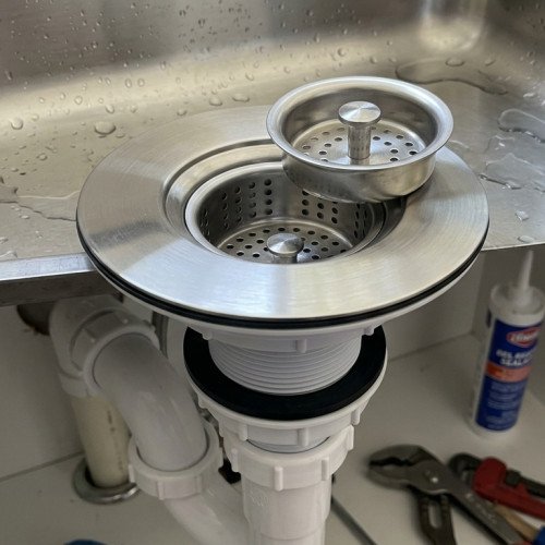waste coupling installation ( bottle trap )