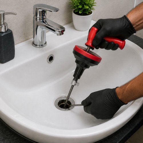 Wash basin blockage removal