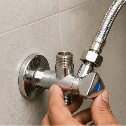 Angel valve leakage repair
